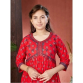 Aarika Red Cotton Blend Girls Kurta and Pant Set ( Pack of 1 ) - None