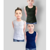 HAP Boys Multicolor Cotton Vest / Tank Top / Pack Of 5 - None