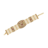 Gilher Fancy traditional Real Look Jadau Bracelet For Women And Girl With Adjustable Size - None