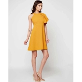 Addyvero Cotton Lycra Yellow Regular Dress - Single - L