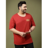 Rigo Cotton Oversized Fit Printed Half Sleeves Mens T-Shirt - Red ( Pack of 1 ) - None