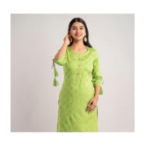 MAUKA - Green Rayon Womens Straight Kurti ( Pack of 1 ) - None