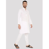 Maharaja - White Cotton Mens Regular Kurta ( Pack of 1 ) - None