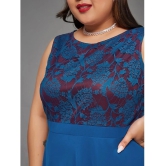 Miss Chase A+ Georgette Self Design Full Length Womens Fit & Flare Dress - Blue ( Pack of 1 ) - None