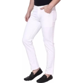 Men Regular Mid Rise White Jeans