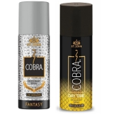 ST.JOHN Cobra Fantasy & Day Time Long Lasting Deodorant Spray for Men 150ml- Pack of 2