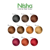 Nisha Creme Hair Color Natural Brown 40g Pack of 6, Permanent Hair Color for Women Men, No Ammonia, 100% Grey Coverage