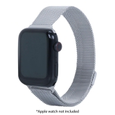 Croma Fine Metallic Strap for Apple iWatch (42mm / 44mm / 45mm) (Apple Compatible, Silver)