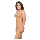 TCG Beige Lace Bra & Panty Set - 34