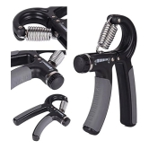 Adjustable Hand Grip Strengthener, Hand Gripper for Men & Women , Pack of 1 - Black