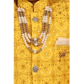 Arshia Fashions Yellow Silk Blend Boys Indo Western Sherwani & Churidar Set ( Pack of 1 ) - None