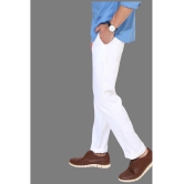 HALOGEN - White Cotton Lycra Skinny - Fit Mens Chinos ( Pack of 1 ) - None