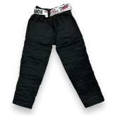 Kids Black Teddy Printed Cotton Jeans - None