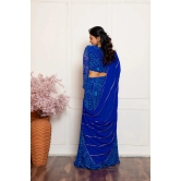 Blue Bandhani Lehenga Set-XS