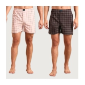 Joven Multicolor BOXER SHORTS Cotton Mens Boxer- ( Pack of 2 ) - None