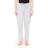 Vami Plain Cotton Rich Relax Lower For Women - Light Grey M