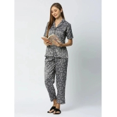 Smarty Pants - Grey Satin Womens Nightwear Nightsuit Sets ( Pack of 1 ) - None