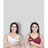 Desiprime - Multicolor 100% Cotton Solid Womens Maternity Bra ( Pack of 2 ) - 30B