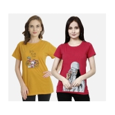 CHOZI - Multi Color Cotton Regular Fit Womens T-Shirt ( Pack of 2 ) - None