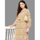 Janasya Cotton Printed A-line Womens Kurti - Multicoloured ( Pack of 1 ) - None