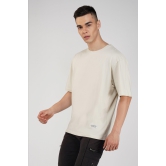 OFF WHITE SOLID OVERSIZED T-SHIRT-S