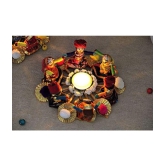 thrifkart Multicolour Floor Wood Tea Light Holder - Pack of 1