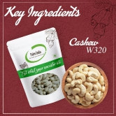 Paleo India 400gm Medium Size Cashews Whole W320 Cashew Kaju Nuts