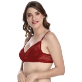 Kiran Enterprises Black,Maroon Net Non Padded Womens Everyday Bra ( Pack of 2 ) - None