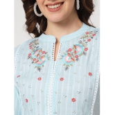 AMIRA'S INDIAN ETHNICWEAR - Blue Viscose Women's Straight Kurti ( Pack of 1 ) - None