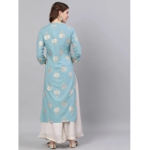 Antaran Cotton Solid Straight Womens Kurti - Blue ( Pack of 1 ) - None