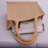 Jute Burlap Tote Bag for Women Medium Size