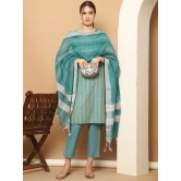 Green Dobby Kurta with pallazos dupatta set-XL / Green