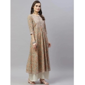 miravan - Beige Cotton Womens Anarkali Kurti ( Pack of 1 ) - None