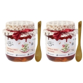 Farm Naturelle-Wild Berry-Sidr-Flower Wild Forest (Jungle) Honey/100% Pure/Raw/Natural/Unprocessed/Unheated/Lab Tested/Glass Bottle-(700gm+75gm Extra+Wooden Spoons.) x 2 Sets.