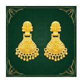 LUV FASHION Golden Chandbalis Earrings ( Pack of 1 ) - Golden