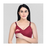 Desiprime - Maroon Cotton Solid Womens Maternity Bra ( Pack of 1 ) - 40B