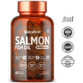 NutraFirst Salmon Fish Oil Softgel Capsule, for Healthy Heart,Brain& Eyes,enriched with Fish Oil 1000mg, EPA 180 mg & DHA 120 mg (1X60 Softgel Capsules)