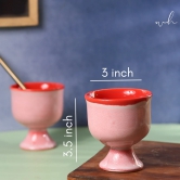 Pink Ice Cream Goblet-Set of four