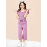 Naughty Ninos - Pink Cotton Girls Jumpsuit ( Pack of 1 ) - None