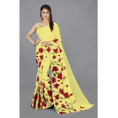 ANAND SAREES - Yellow Georgette Saree Without Blouse Piece ( Pack of 1 ) - Yellow