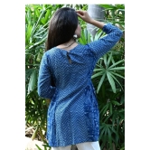 Moralfibre' Natural Indigo Printed Girls Boho Top-XXL