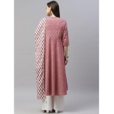 miravan - Pink Cotton Women's Angrakha Kurti ( Pack of 1 ) - None