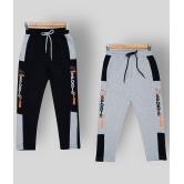 2K Kids - Black Cotton Blend Boy's Trackpant ( Pack of 2 ) - None