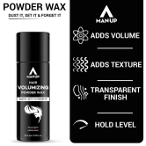 Man-Up Hair Volumizing Powder Wax for Men, Strong Hold, Matte Finish, All Natural, 10gm Pack of 3.-Man-Up Hair Volumizing Powder Wax for Men, Strong Hold, Matte Finish, All Natural, All Hair Type