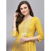 Stylum - Mustard Rayon Womens Flared Kurti ( Pack of 1 ) - None