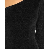 Addyvero Polyester Embellished Midi Womens Side Slit Dress - Black ( Pack of 1 ) - None