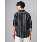 Paul Street Cotton Blend Slim Fit Striped Full Sleeves Mens Casual Shirt - Black ( Pack of 1 ) - None