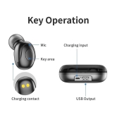 Life Like High Sound Quality In Ear Bluetooth Earphone 4 Hours Playback Bluetooth IPX4(Splash Proof) Auto pairing -Bluetooth V 5.1 Black