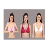 Desiprime - Multicolor Cotton Non Padded Womens Everyday Bra ( Pack of 3 ) - None