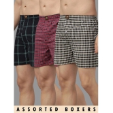 broon Multicolor BOXER SHORTS Cotton Men's Boxer- ( Pack of 3 ) - None